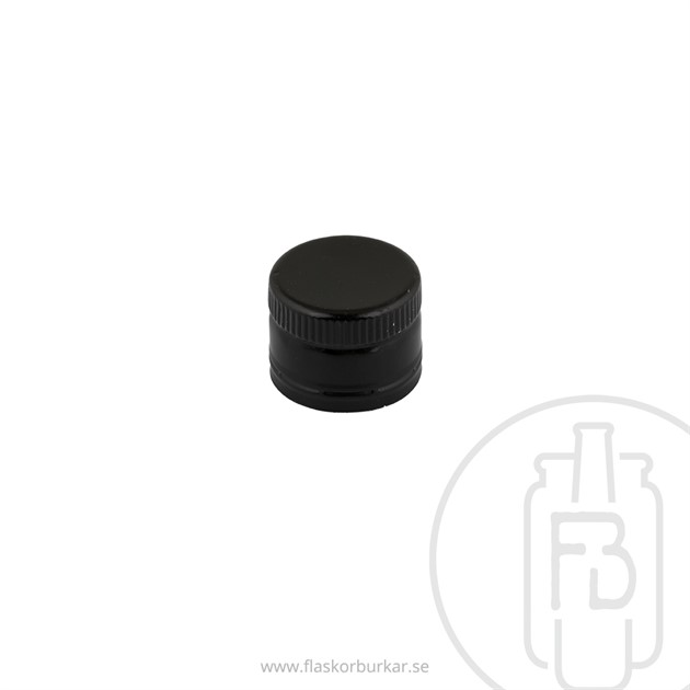 kapsyl 31mm svart ogängad/oljeinsats hål